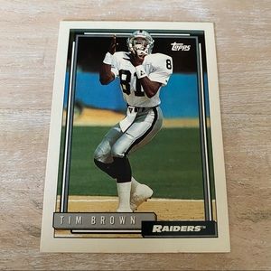 Tim Brown Hall of Fame Los Angeles Raiders WR 1992 Card